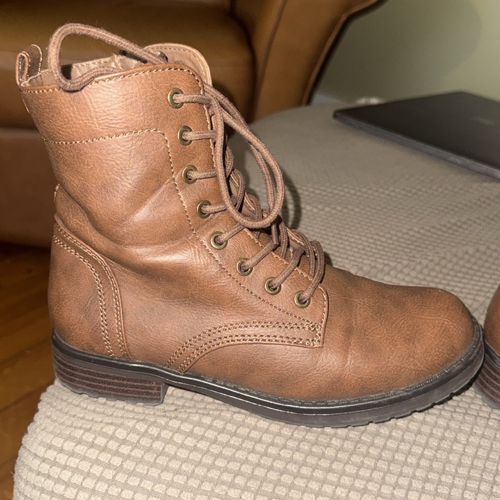 Amazon Essentials Brown Combat Boots - image 5